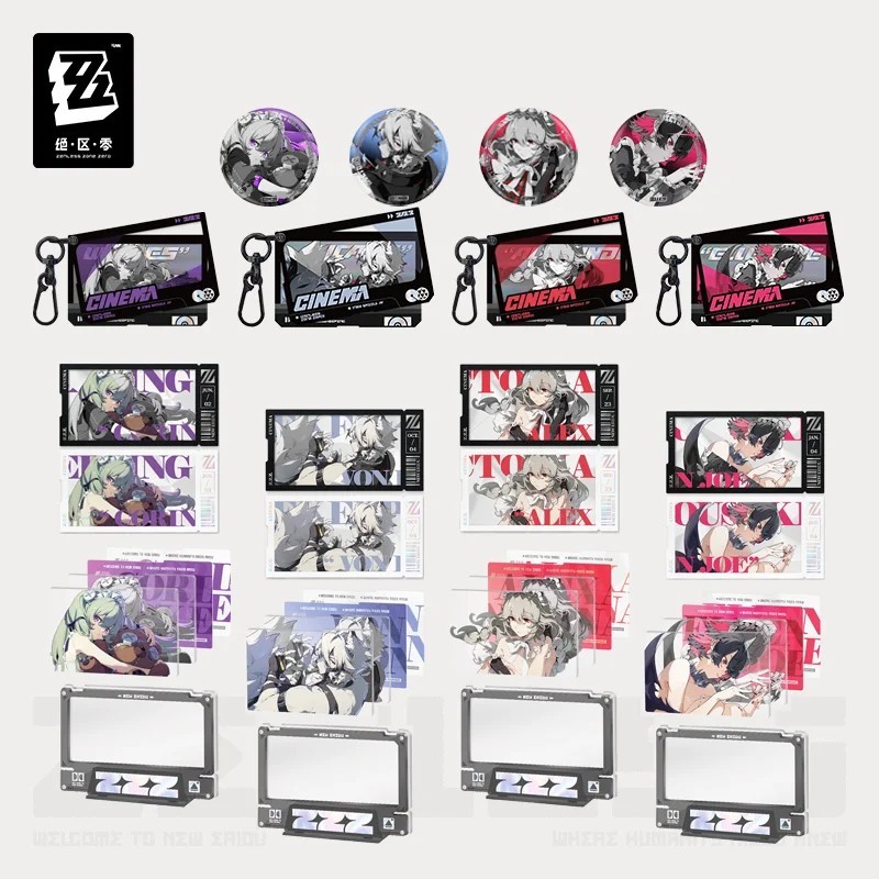 Standee Zenless Zone Zero ZZZ Móc Khóa Huy Hiệu Acrylic Frame miHoYo Chính Hãng Victoria Housekeepin