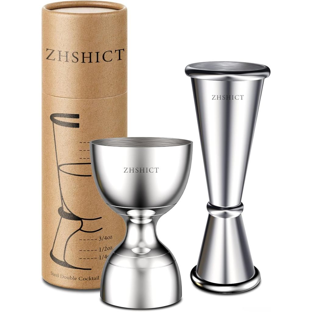 2 gói Jigger để pha chế, Jigger chuông cao cấp và Jigger Nhật Bản, Jigger đôi cocktail Jigger Thép k