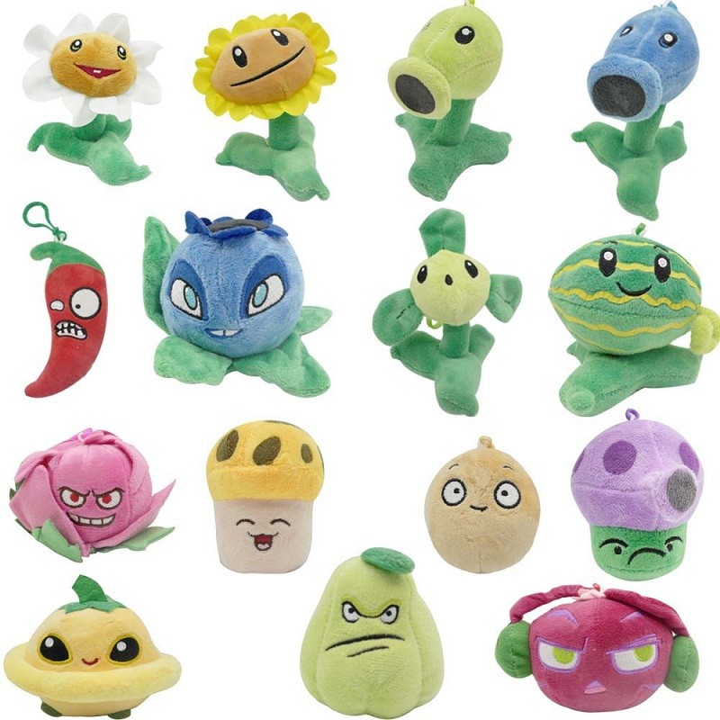 1 Chiếc 10-14cm Plants vs Zombies Sang Trọng Đồ Chơi Plants vs Zombies PVZ Plants Sang Trọng Mặt Dây