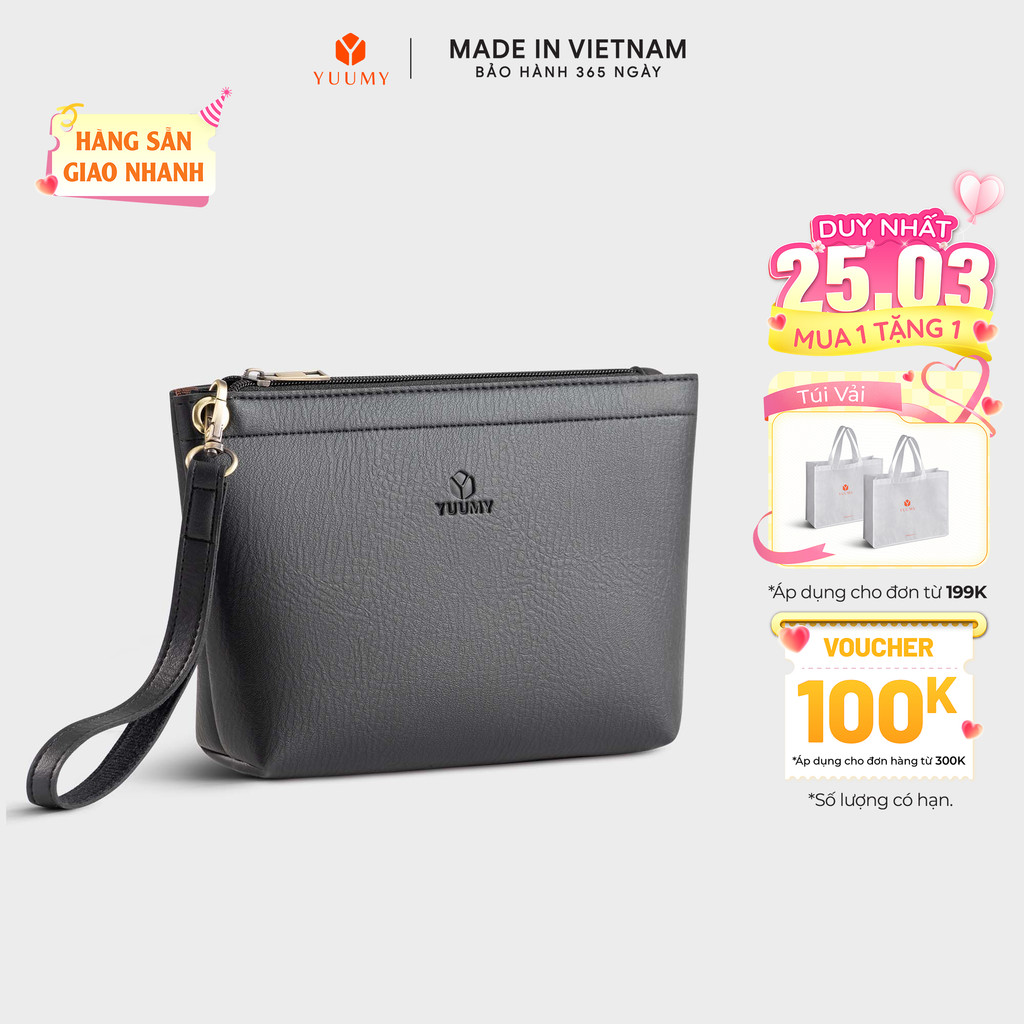 Túi Yuumy (Thời trang nữ kiểu cầm tay size 22 - Túi da Seasand YN121)