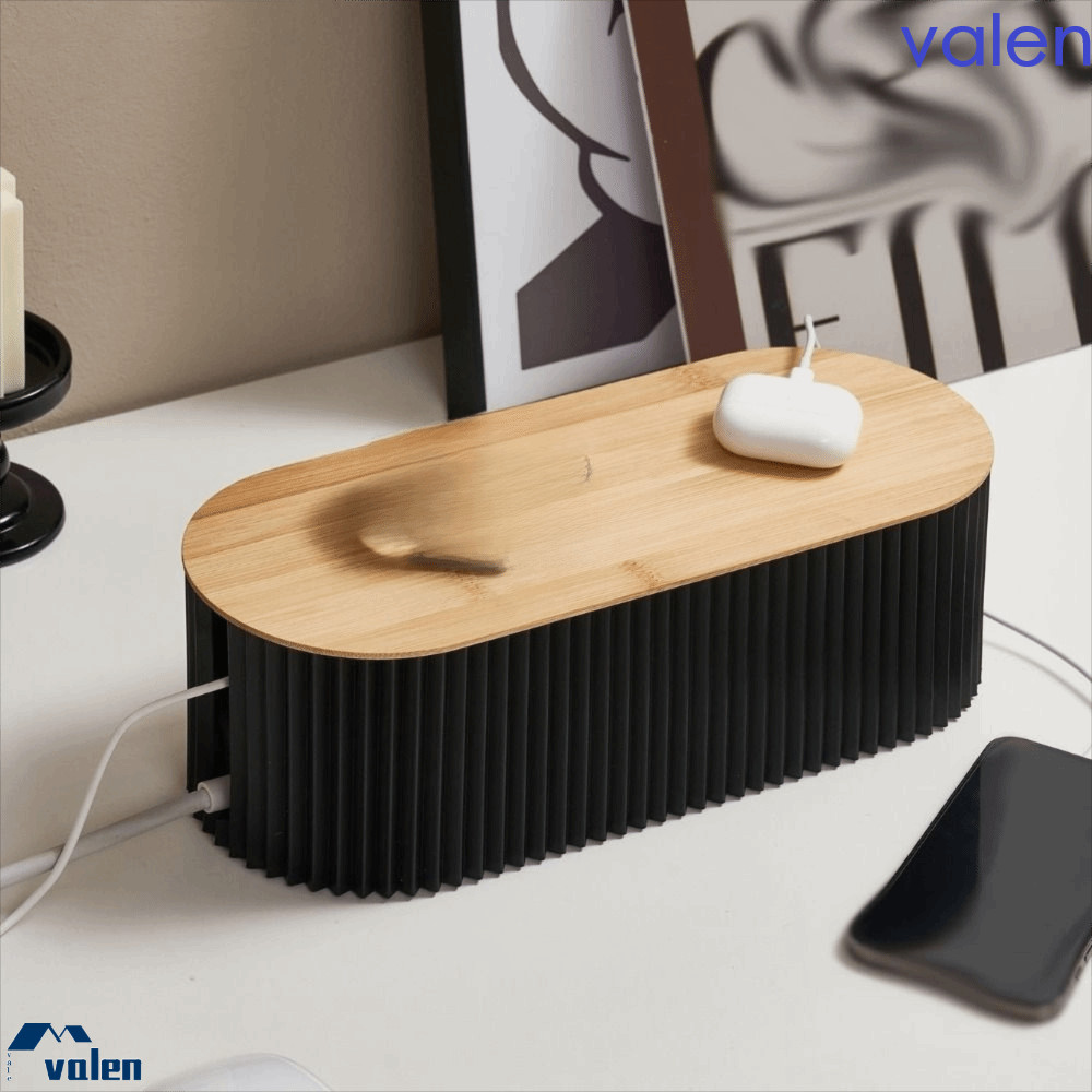 Hộp đựng dây điện TAXON, Hộp đựng ổ cắm nhựa bằng gỗ, Bộ định tuyến WiFi Di động Chống bụi Dây Hộp l