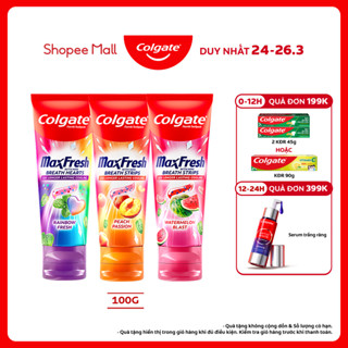 Kem đánh răng Colgate MaxFresh Hương nhiệt đới, tinh thể cầu vồng the mát 100g/ tuýp