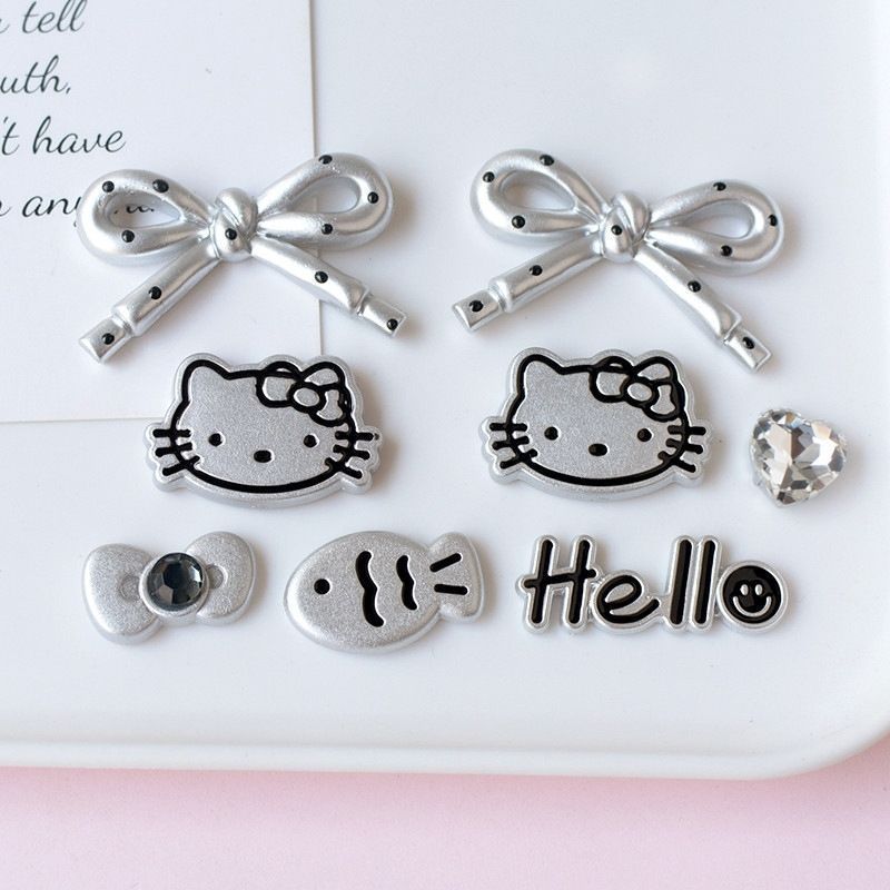 ❈ 🍒 kitty ❈ ❈ 🍎 ❈ 🍒 shoes ✷ 🍎 ❈ ❈ ❈ DIY Shoes ❥ ❥ ❈ ❈ 🍒 ❈ ❈ ❈ Bạc Kitty Bow Phụ kiện Giày trang trí 