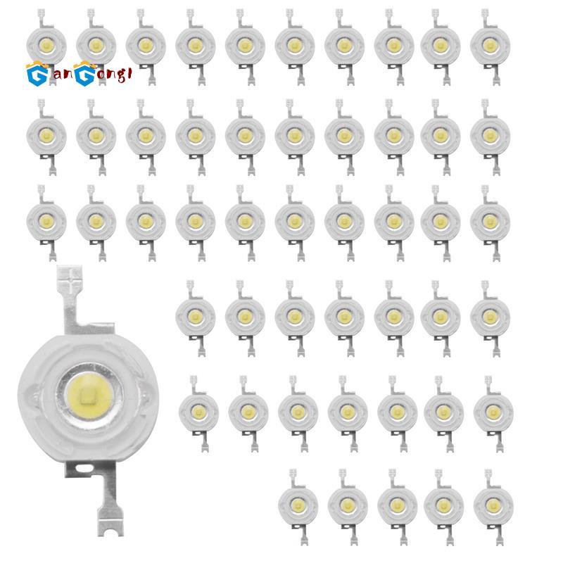 50 Chiếc 1W Diode Công Suất Cao Trắng Mát Hạt Led 1 Watt Chip Đèn 3V-3.4V