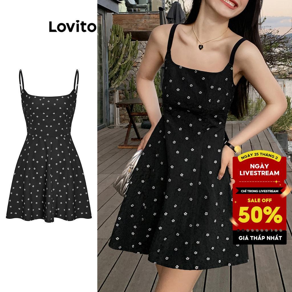 Lovito Váy thường ngày Váy xếp li hoa sang trọng dành cho nữ L68ED147 (Nhiều màu)