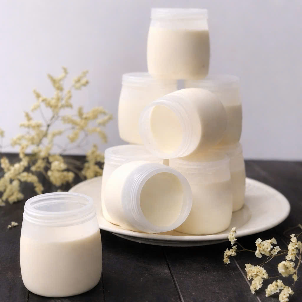 50 Hũ sữa chua 100ml, Hũ yaourt kèm nắp