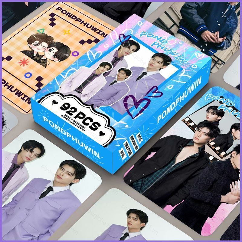 SQ11 92 Cái / bộ PONDPHUWIN LOMO Thẻ Dán Phuwin Tangsakyuen Bưu Thiếp Bộ Sưu Tập Thái Ngôi Sao Ngoại