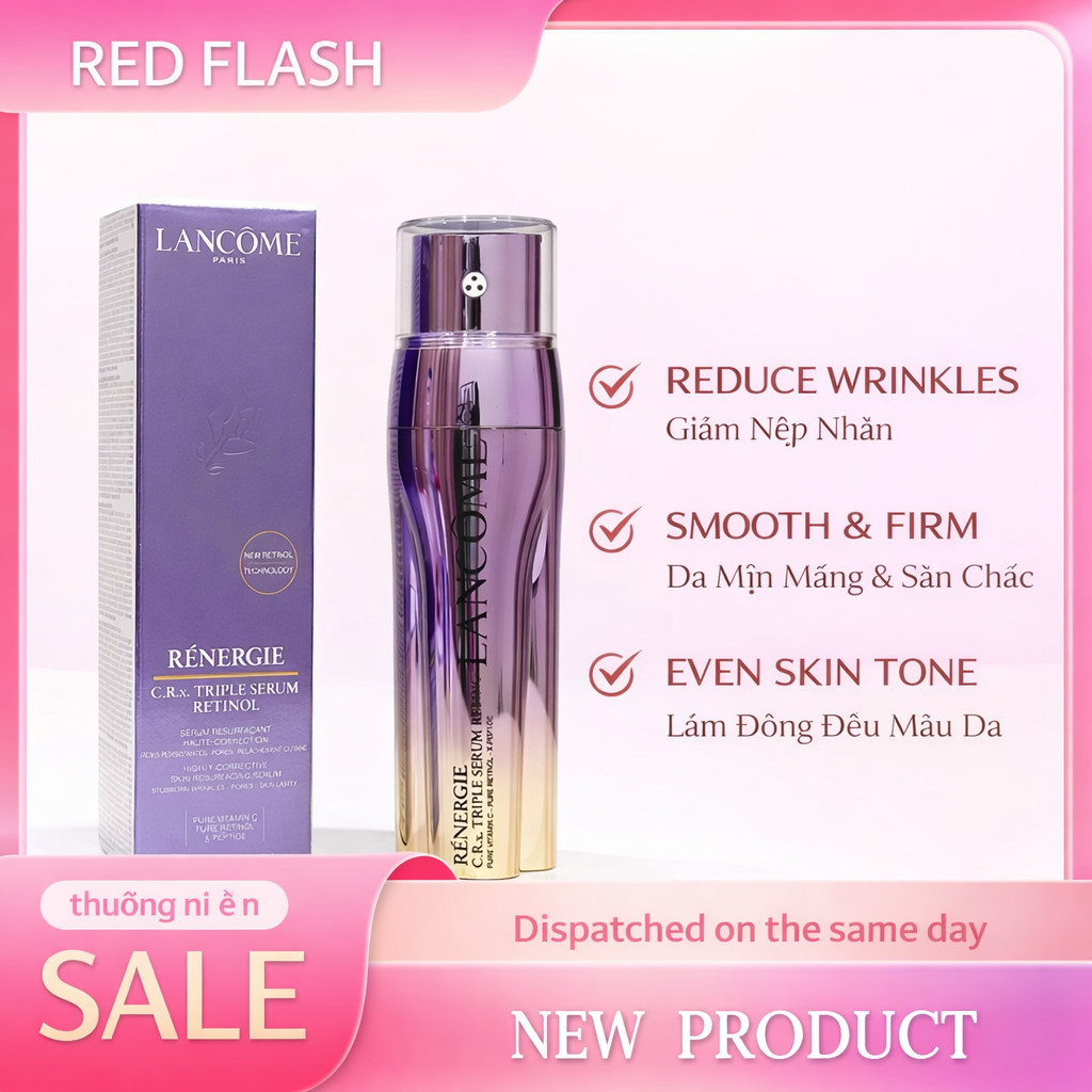 Tinh chất tươi 3 lõi chống lão hóa 𝖫𝖠𝖭𝖢𝖮𝖬𝖤 𝖱𝖤𝖭𝖤𝖱𝖦𝖨𝖤 C.R.x 𝖳𝖱𝖨𝖯𝖫𝖤 𝖲𝖤𝖱𝖴𝖬 𝟧𝟢𝗆𝗅