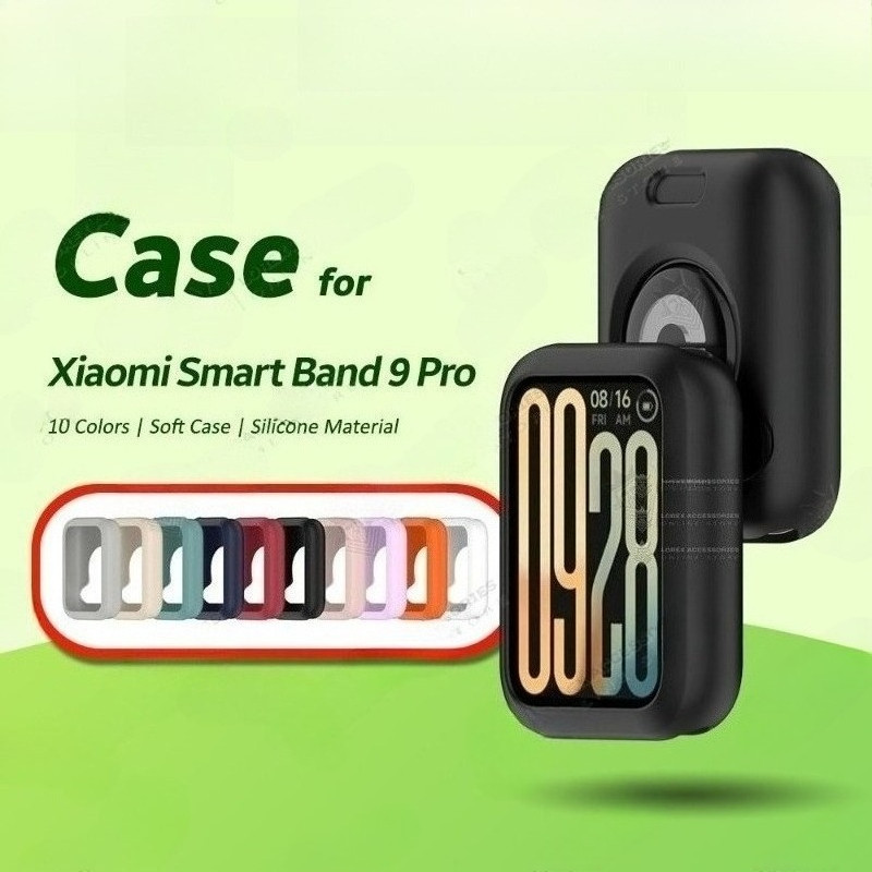 Đồng Hồ Silicon Dành Cho Xiaomi band9pro band9 Pro Mềm Bảo Vệ Đồng Hồ Ốp Lưng Khung Dành Cho Xiaomi 