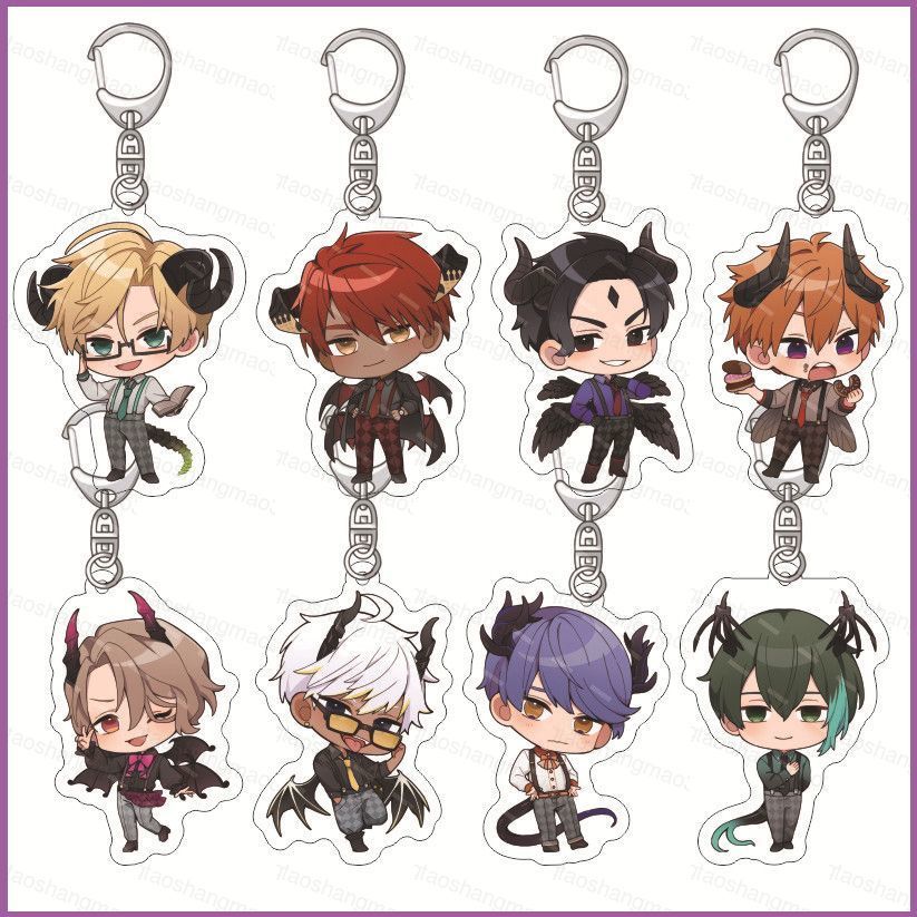 YT3 Obey Me acrylic móc khóa hoạt hình anime túi mặt dây chuyền