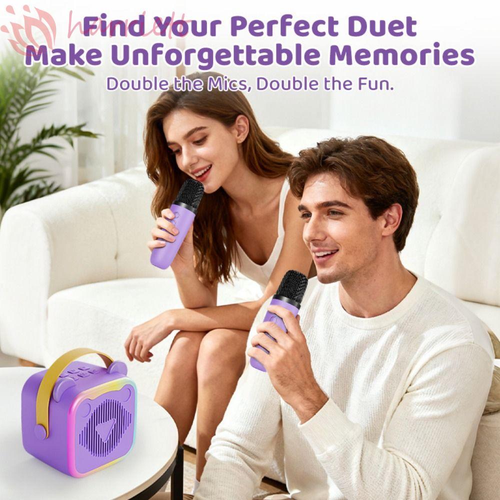 Karaoke Mini HARRIETT|Di Động HIFI Vòm Mini Bluetooth Âm Thanh, Loa Bluetooth Tai Nghe 3.5 Mm Sạc US