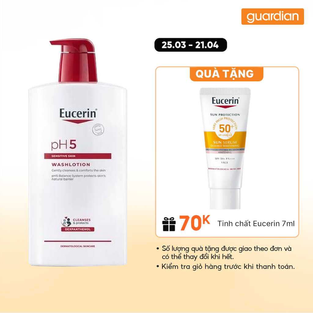 Sữa Tắm Eucerin pH5 Washlotion Dành Cho Da Nhạy Cảm (1000ml)
