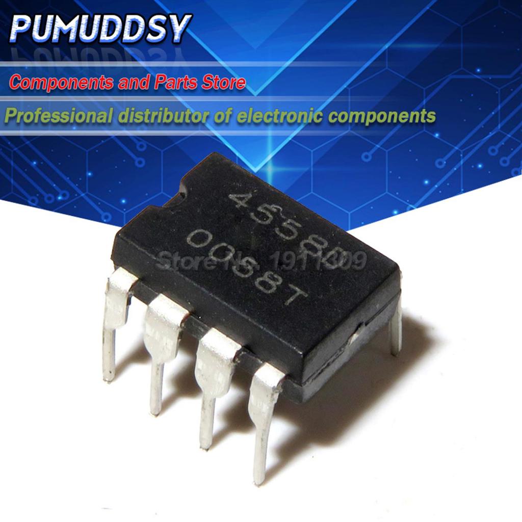 100 NJM4558D JRC4558 4558 4558D Bộ khuếch đại hoạt động DIP-8 IC