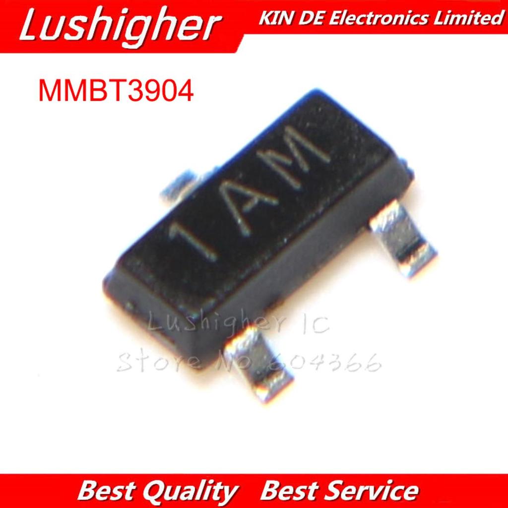 100 Chiếc MMBT3904 2N3904 SOT23 3904 SMD SOT-23 SOT23-3 1AM Transistor Mới Ban Đầu