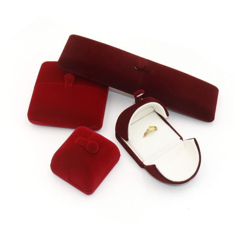 New Product#High-end velvet double-open jewelry box, red ring, earrings, pendant gift box, bracelet,