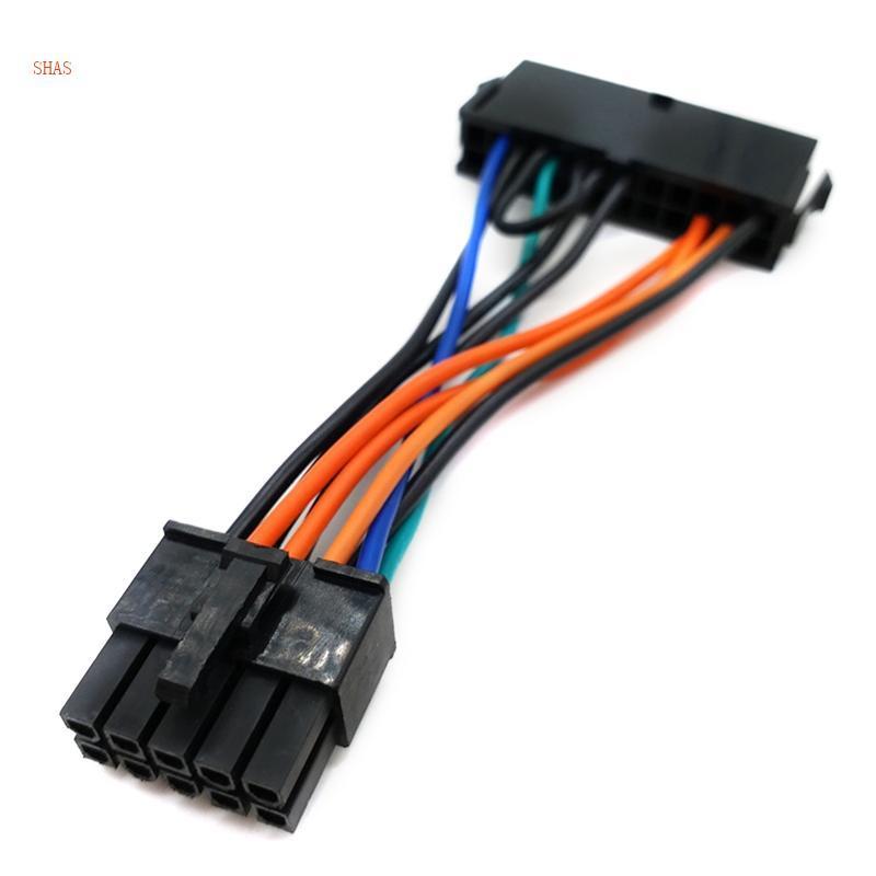 Shas 18AWG 24Pin sang 10pin Cáp chuyển đổi nguồn điện cho độ bền 10CM 3 94In 18AWG