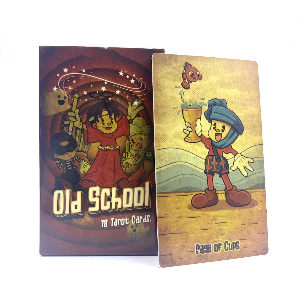 [Hàng có sẵn] 12 * 7cm Truyền thống Old School Tarot English Board Game Card Game Old School Tarot P