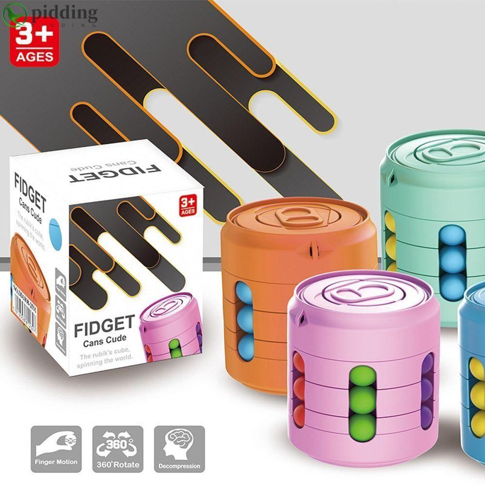 PIDDING Soda Có Thể Fidget Đồ Chơi, Nhựa Ngón Tay Con Quay Con Quay Bóng, Vui Nhộn Xoay Ngón Tay Spi