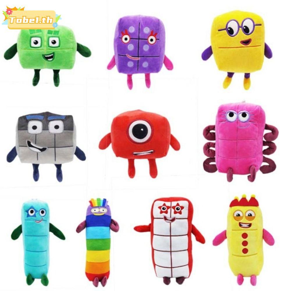 TOBE1 Numberblocks Đồ chơi sang trọng, Trẻ em Toán học Khai sáng Trang trí Đồ chơi nhồi bông, Hoạt h