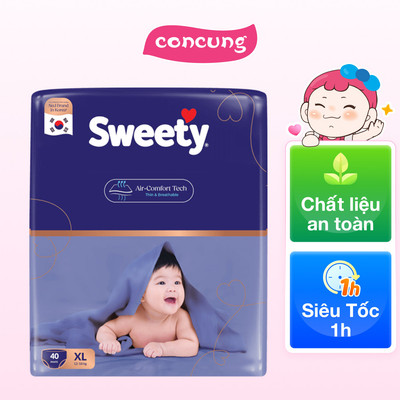 Combo 2 Tã quần Sweety cỡ XL 40 miếng
