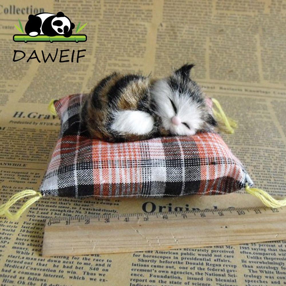 DAWEIF Mô Phỏng Mèo Sang Trọng Trang Trí Sáng Tạo Dễ Thương Giả Giả Giả Giả Mèo Giả Nhân Tạo