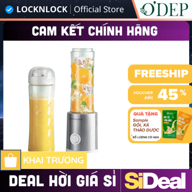 Máy xay sinh tố mini màu trắng Chính hãng LocknLock EJM241 - SIDEAL SIA