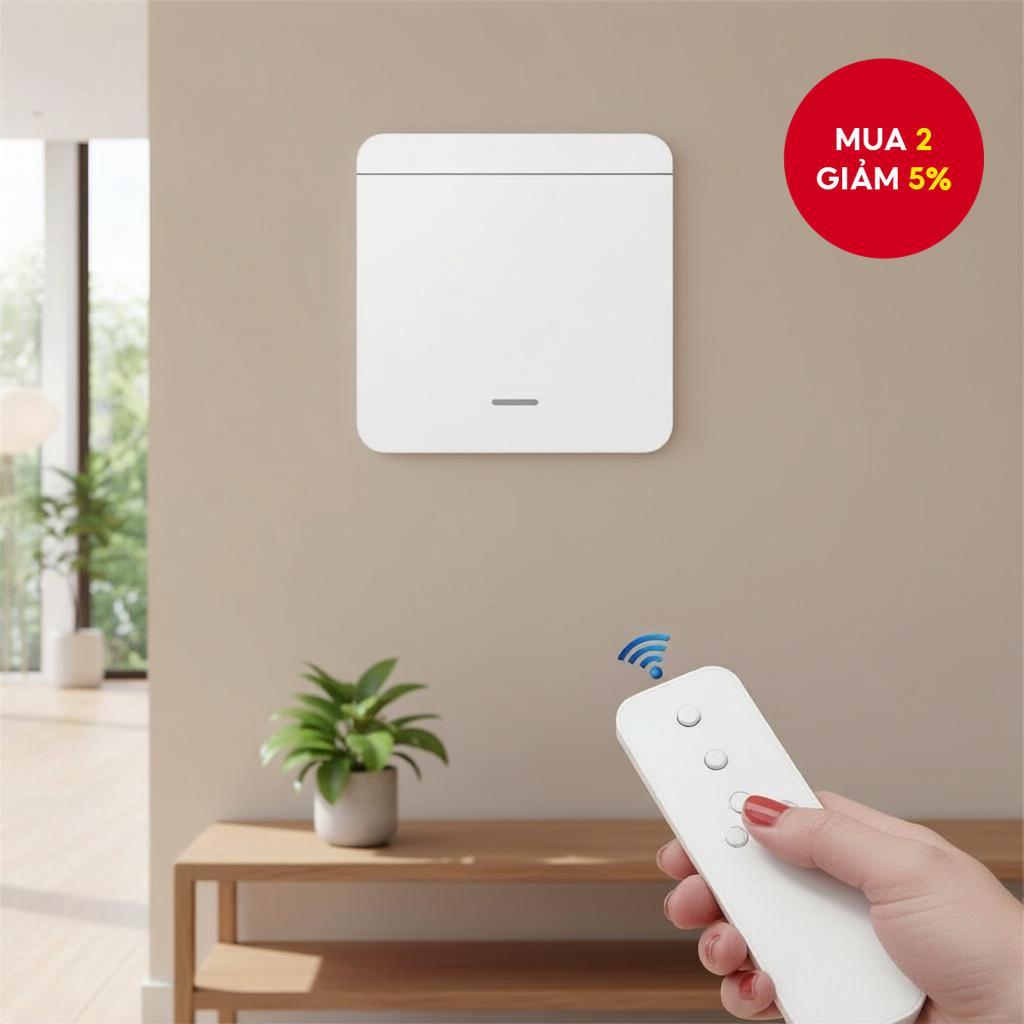 Bộ thu RF433, Công tắc đèn điều khiển từ xa 433Mhz, Bộ phát 1/2/3Gang, Điều khiển quạt đèn thông min