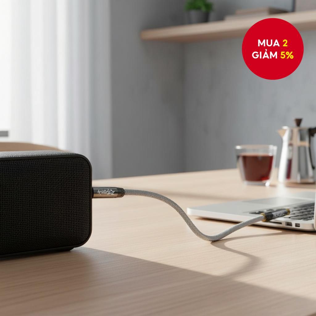 Cáp nối dài Riksoin 3.5mm đực cái cho điện thoại thông minh, máy tính bảng, máy nghe nhạc media sử d