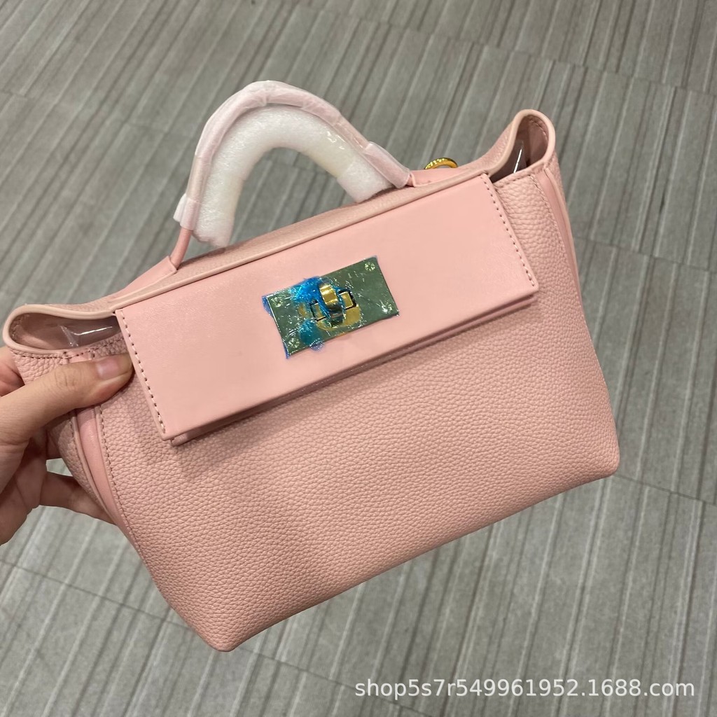 Mẫu vải thiều Túi vuông mềm mại Nữ Kelly Đeo chéo một vai Da bò di động Kelly Túi khóa tay