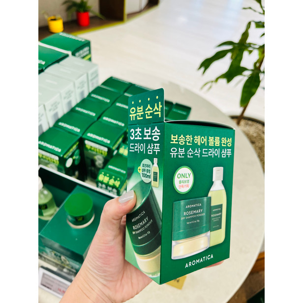 [AROMATICA] Bột Dầu Gội Khô Hương Thảo 10g (+ Dầu Gội Rose mary 100ml Quà Tặng)
