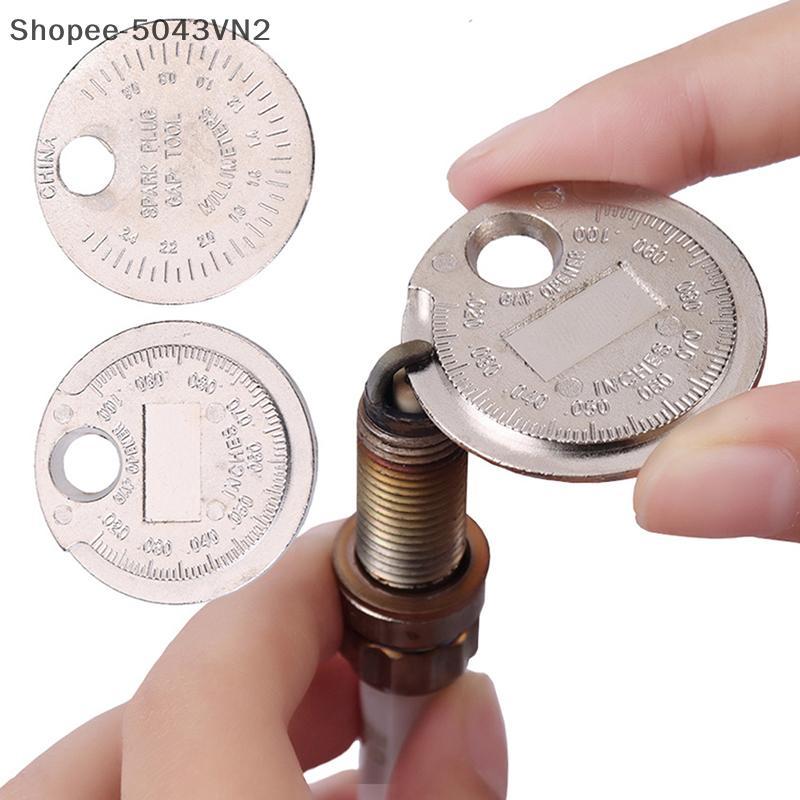 [RE] 1PC 0,6-2,4mm Phạm vi Đồng xu Bugi Gage Gap Tool Feeler Spark Plug Gap Tool ♥R♥
