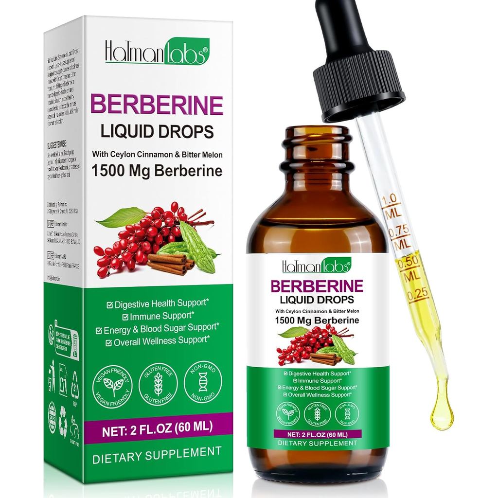 Giọt chất lỏng Berberine, bổ sung Berberine Độ bền cao, Hấp thụ 100%, Cân bằng hỗ trợ, Thành phần tự