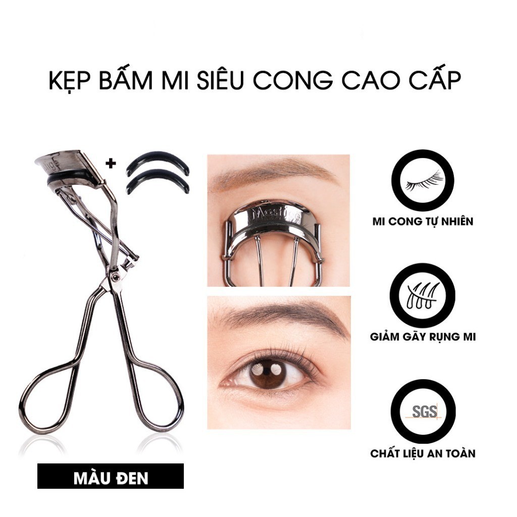 Kẹp Bấm Mi Mastige Siêu Cong Cao Cấp (2 Màu) Premium Super Curl Eyelash Curler  Chính Hãng