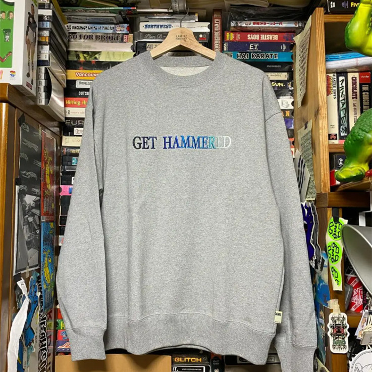 Áo len cổ tròn in logo chữ chất lượng cao 0123