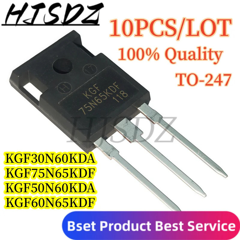 5 CHIẾC KGF75N65KDF KGF60N65KDF KGF50N60KDA KGF40N60KDA KGF30N60KDA TO247 Ống nguồn công tắc tần số 