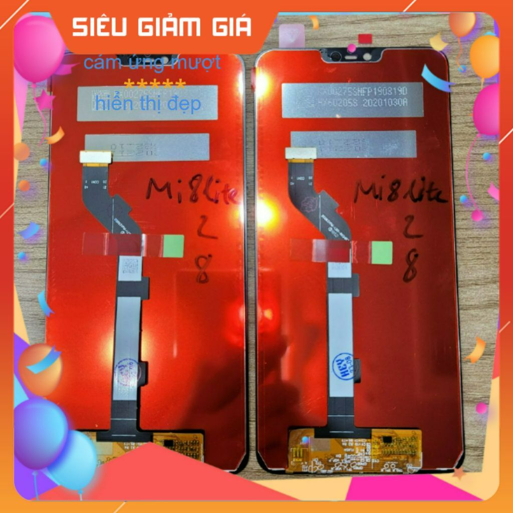 >< Màn XM Mi8 Lite / Mi8lite / Mi Note 6 (tặng keo, cường lực) "ok"