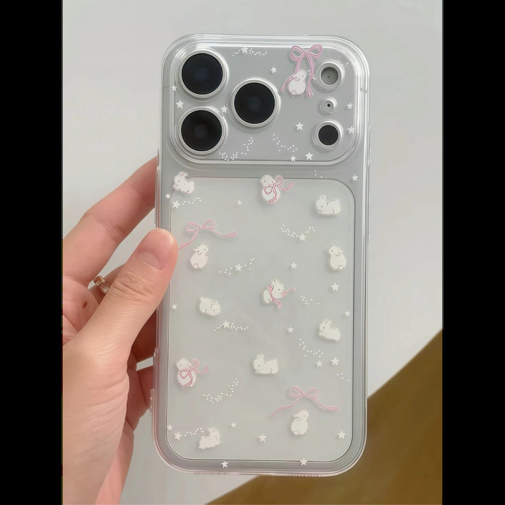 Thỏ Nơ Nhỏ Tươi Thích Hợp Cho iPhone17Promax Vỏ Điện Thoại Apple 16Pro Space Case152026.1.29