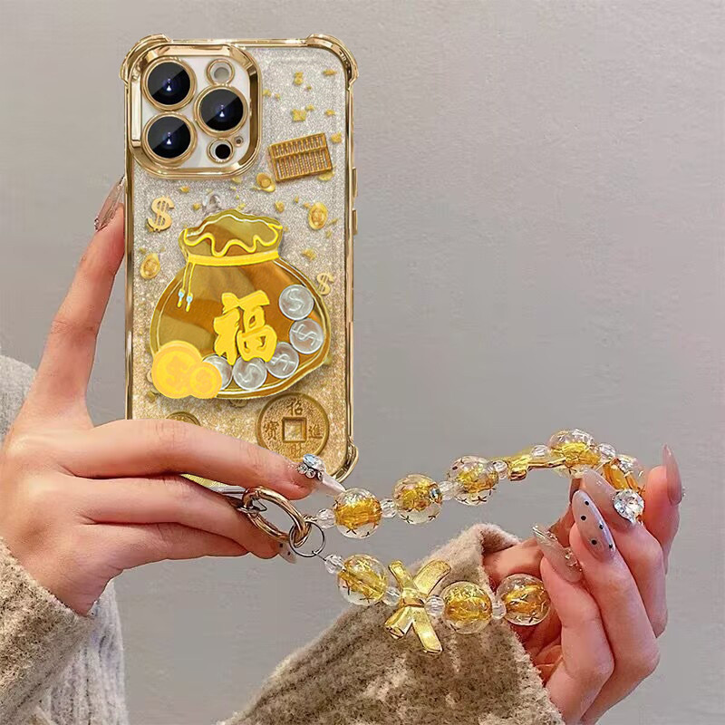 Túi May Mắn 3D Túi Đựng Tiền Ốp Lưng Điện Thoại Xiaomi POCO F5 F4 M7 X3 X7 F7 Pro F8 Ultra 14T 15T P