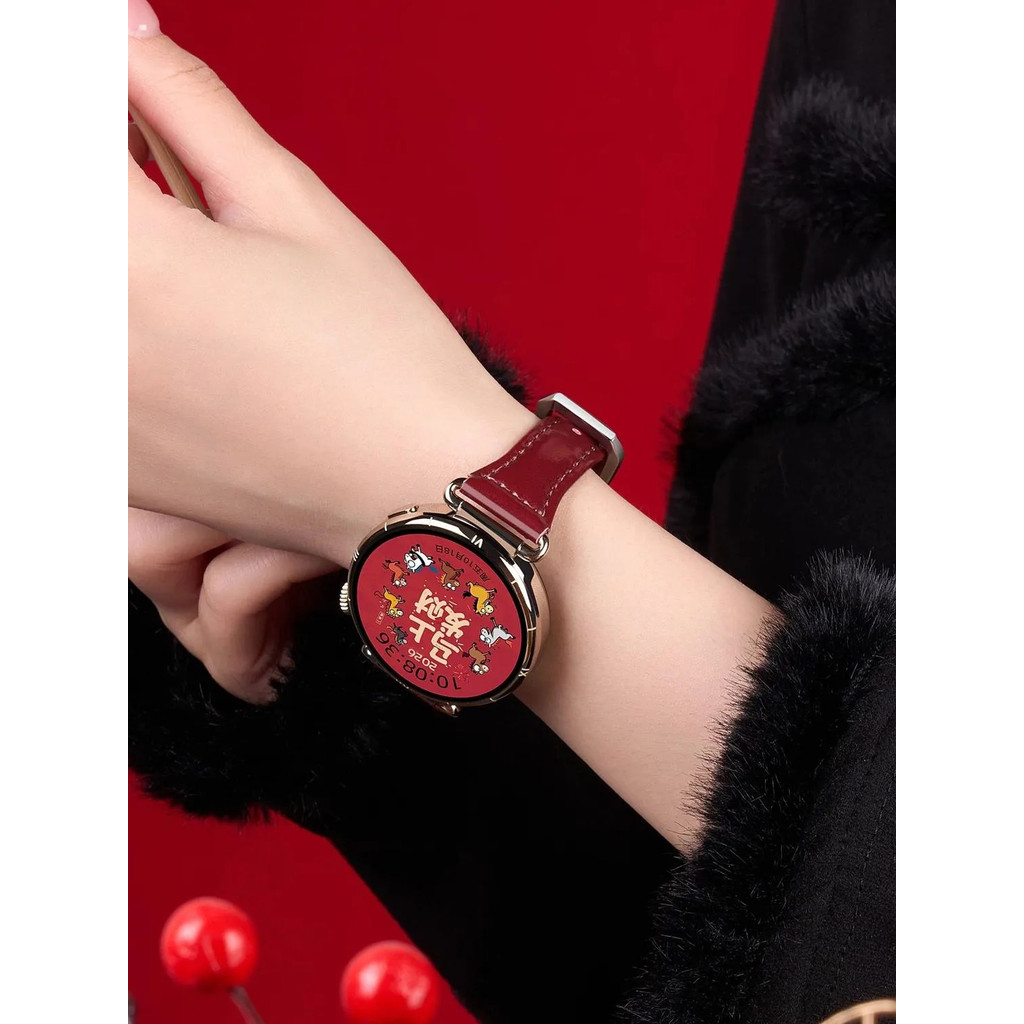 Thích hợp cho Huawei gt6 Dây đeo đồng hồ năm mới Dây đeo gt5 màu đỏ watchgt4 Đồng hồ da5 Nylon Từ 26