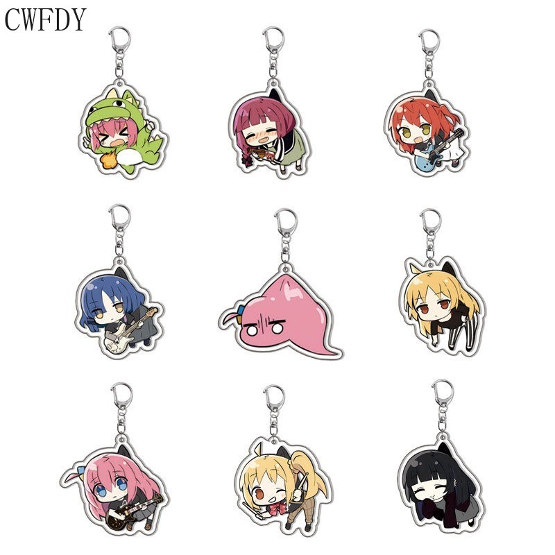 Anime Bocchi The Rock Girls Acrylic Keychain Gotou Hitori Ijichi Nijika Yamada Ryo K