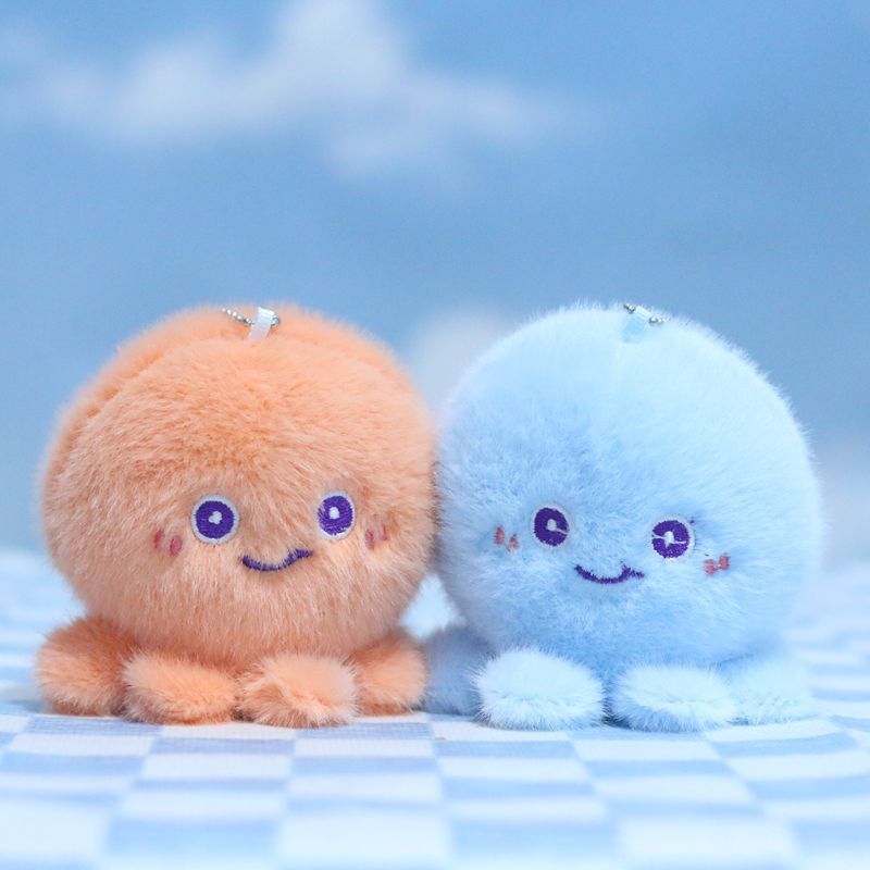 Premium In-Stock#Cute Little Octopus Plush Toy Ocean Animal Doll Bag Pendant Keychain Stuffed Animal