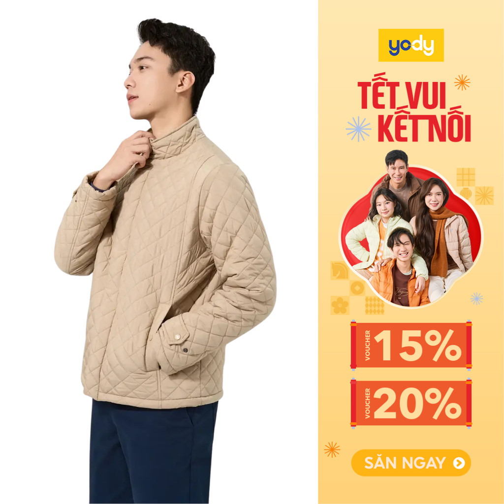 Áo phao nam YODY trần trám bền, nhẹ, siêu ấm, có thể giặt máy - PHM7009 | BigBuy360 - bigbuy360.vn
