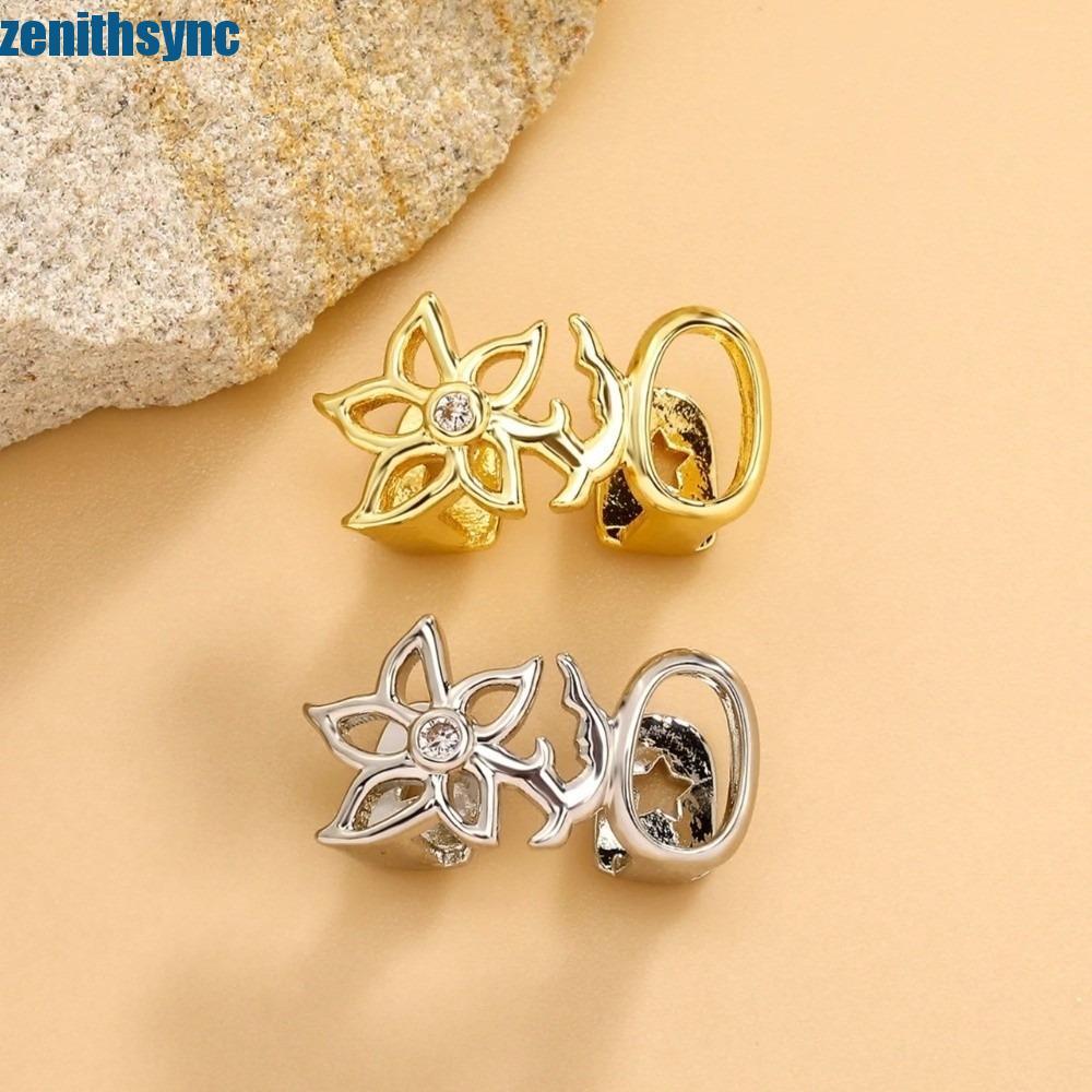 ZENITHSYNC Đôi Rỗng Hoa Grillz, Bóng Răng Grillz, Mới Vintage Bạc Đồng Hình Dạng Không Đều Răng Nướn