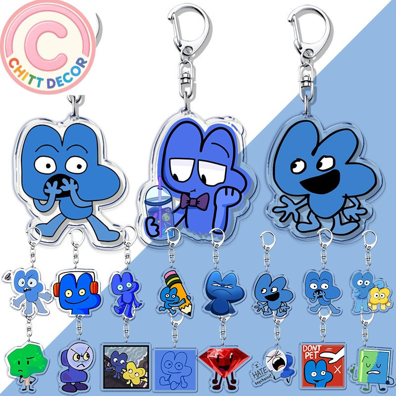 Cute Cartoon Bfb Fourx Keychain for Accessories Bag Key Chain Ring Jewelry Fans Gifts Bfdi Four Keyc