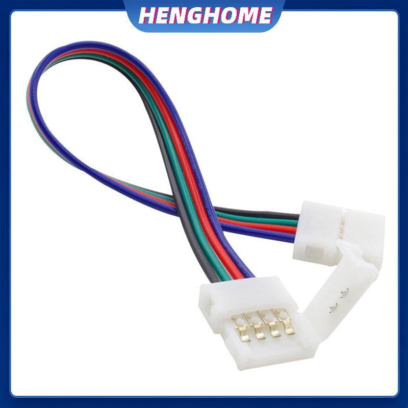 HENGHOME 1 Cái 4pin 10mm RGB Dải LED Kết Nối Hàn Miễn Phí Cho 5050 SMD RGB Dải LED Kết Nối Phụ Kiện 