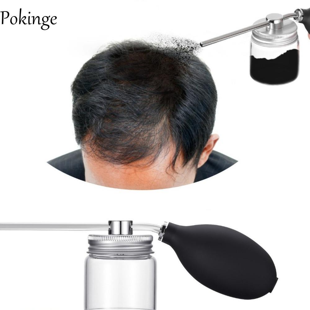 POKINGE Powder Blower Puffer, Hair Building Talcum Hair Salon Powder Spray Bottle, Nozzle Pump Tool 