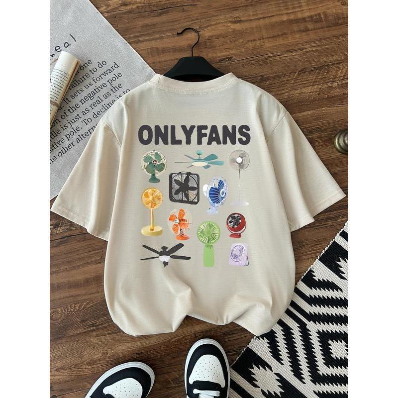 Áo sơ mi ngắn tay Onlyfans Girls có in họa tiết sử dụng Bộ đồ bé gái cổ tròn đơn