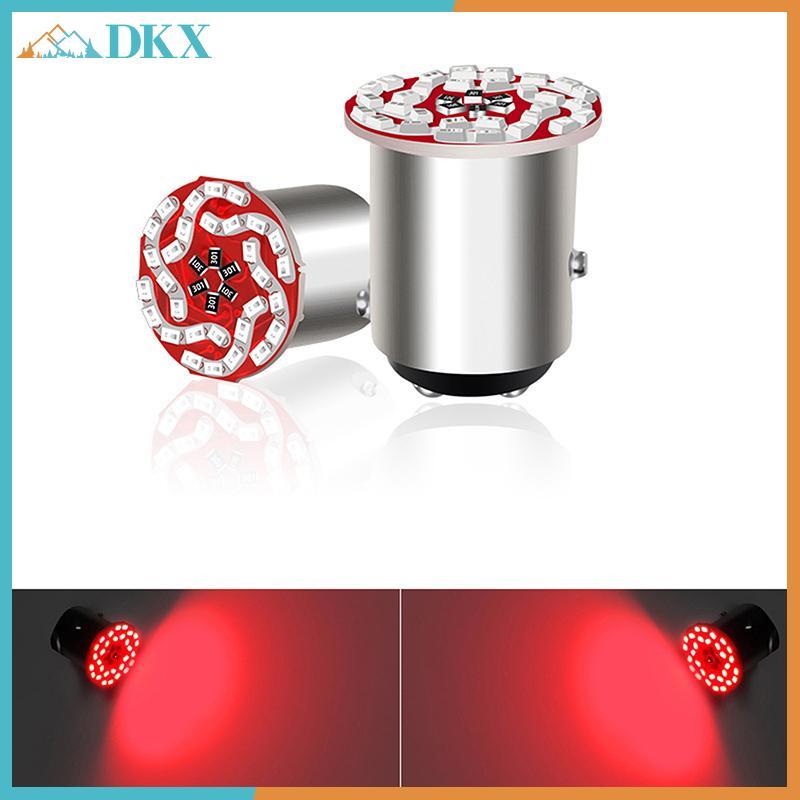 DKX 2 Chiếc 1156 1157 Led RGB 2025 30LED DRL Flash Đảo Chiều Đèn Đỗ Xe 12V Xe Máy Nhấp Nháy Đèn LED 
