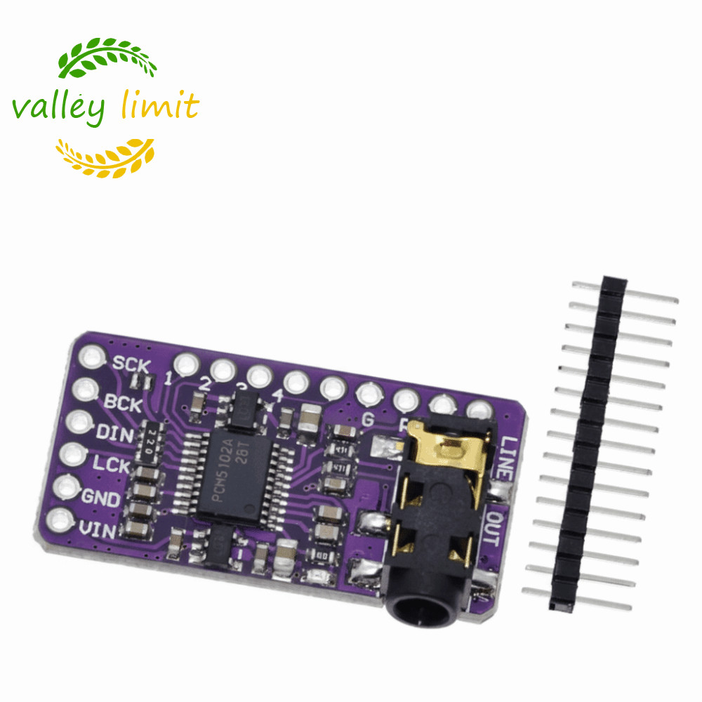 VALLEY LIMIT PCM5102A I2S Trình phát âm thanh, Giao diện Trình phát âm thanh I2S Mô-đun máy nghe nhạ