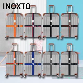 INOXTO Hành Lý Khóa Dây Đeo Có Thể Điều Chỉnh Dây Đeo Chữ Thập Tên Nhãn Dán Du Lịch Vali Phụ Kiện